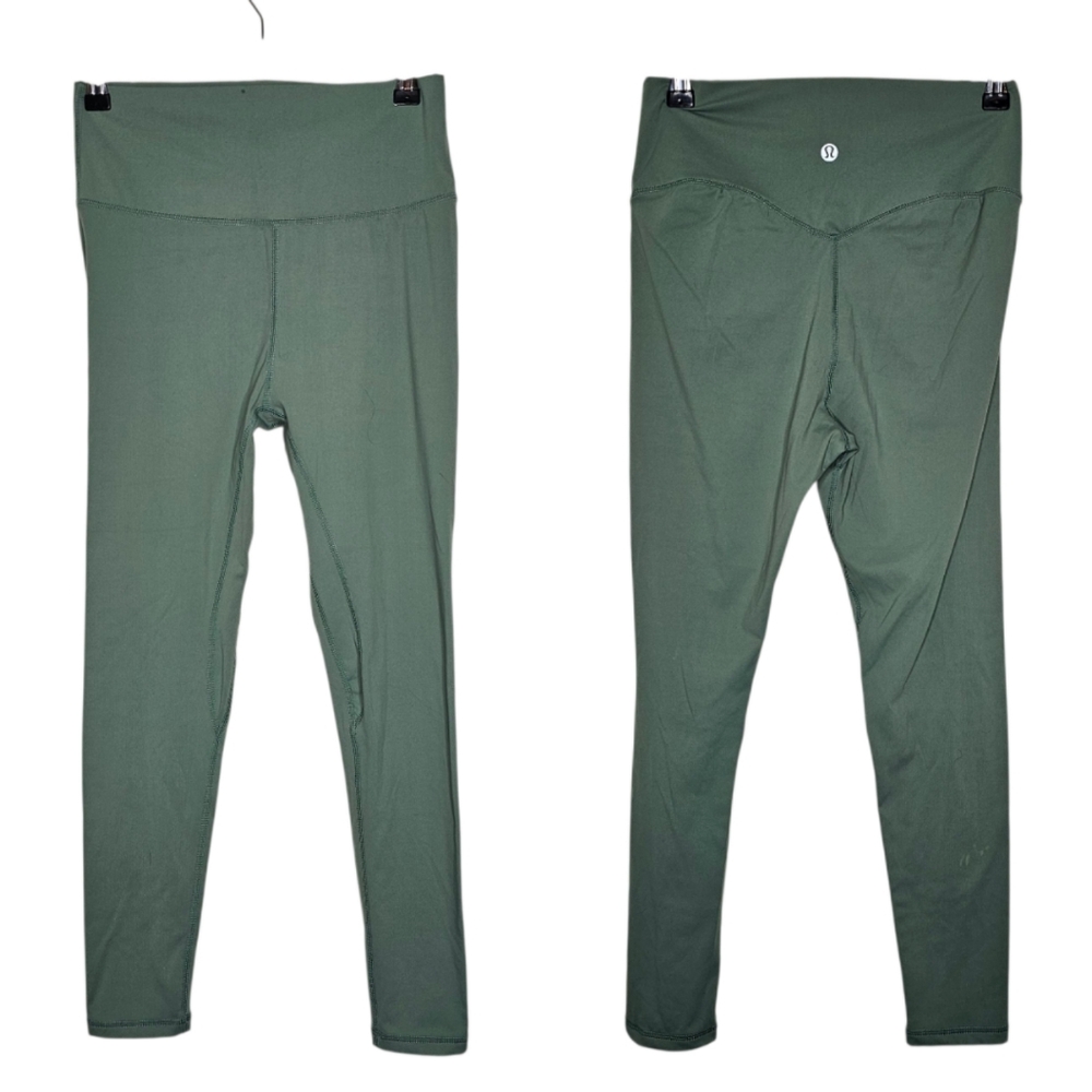 Lululemon Wunder Under High-Rise Crop 25" Leggings Yoga Pants Green Size 8